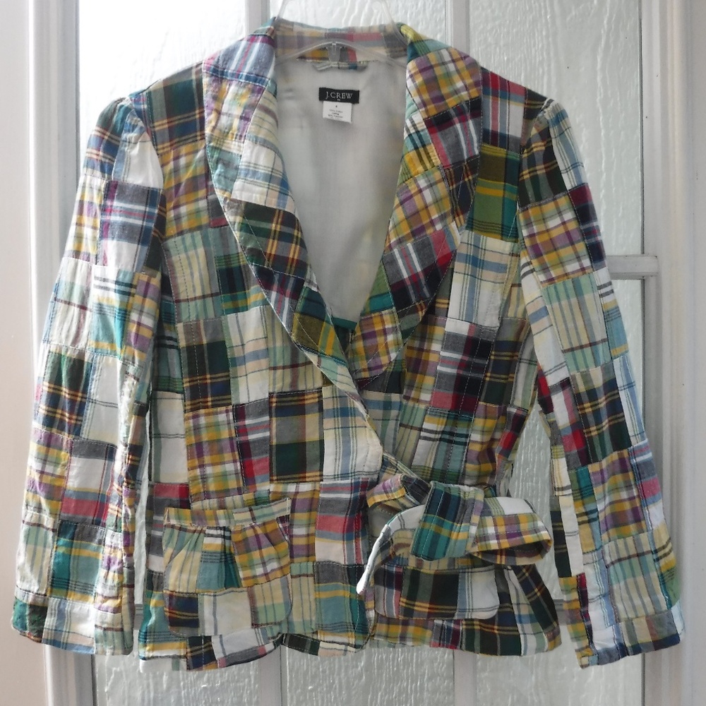 J.Crew Multi-Color Check Patched On Jacket - image 6